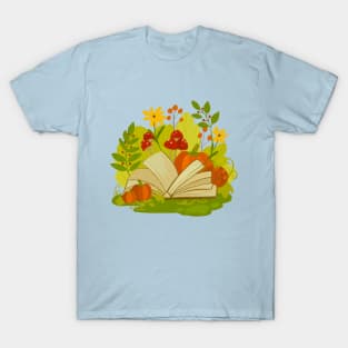 Books And Flowers Garden T-Shirt